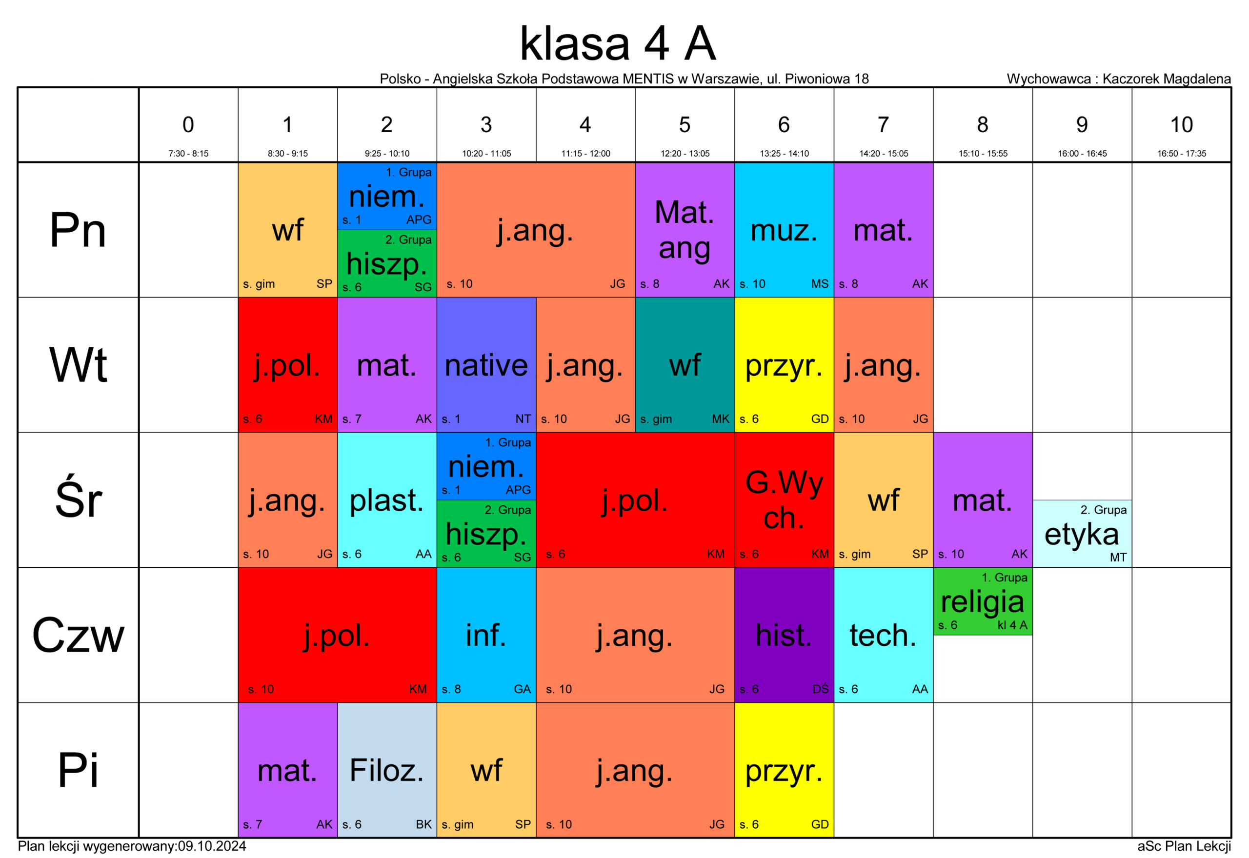 plan 4A scaled - Plan lekcji