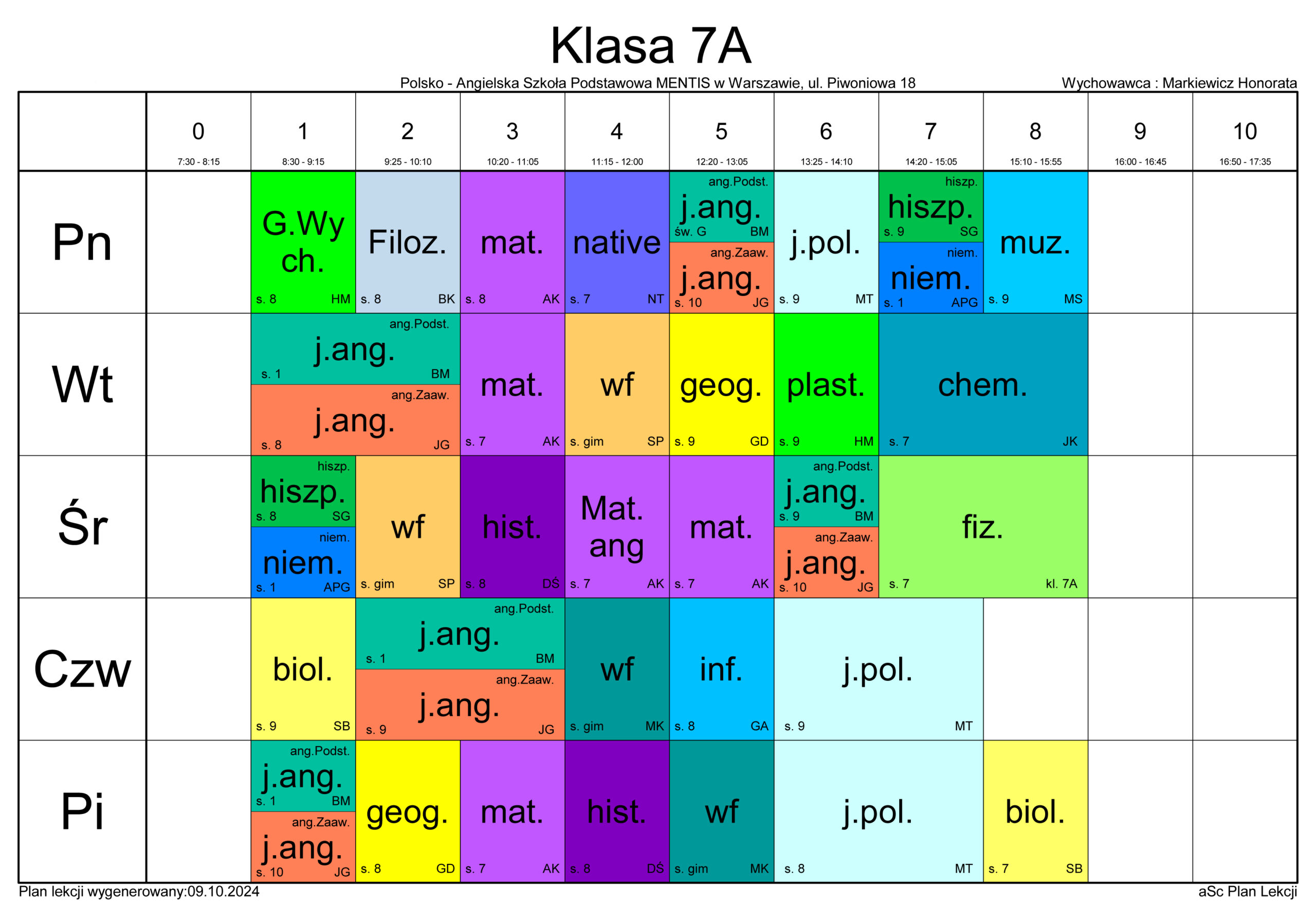 plan 7A scaled - Plan lekcji