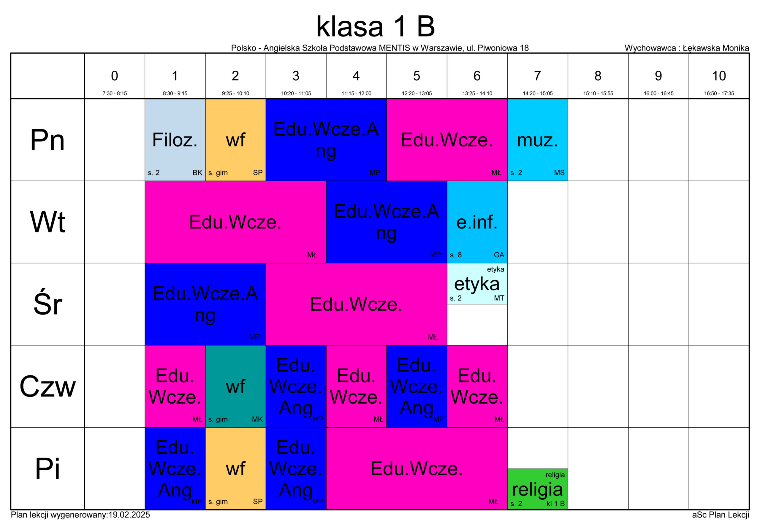 1B scaled - Plan lekcji