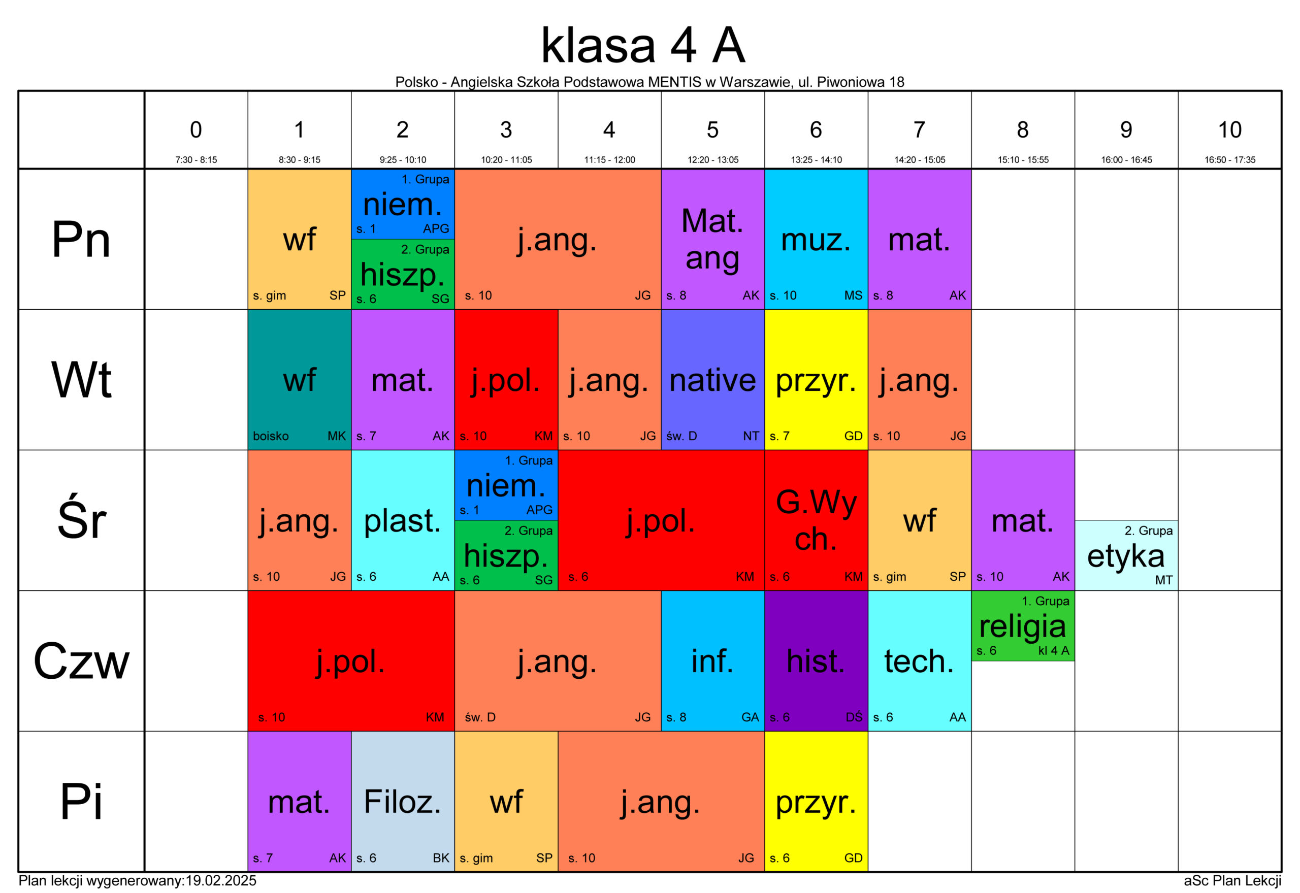 4A scaled - Plan lekcji