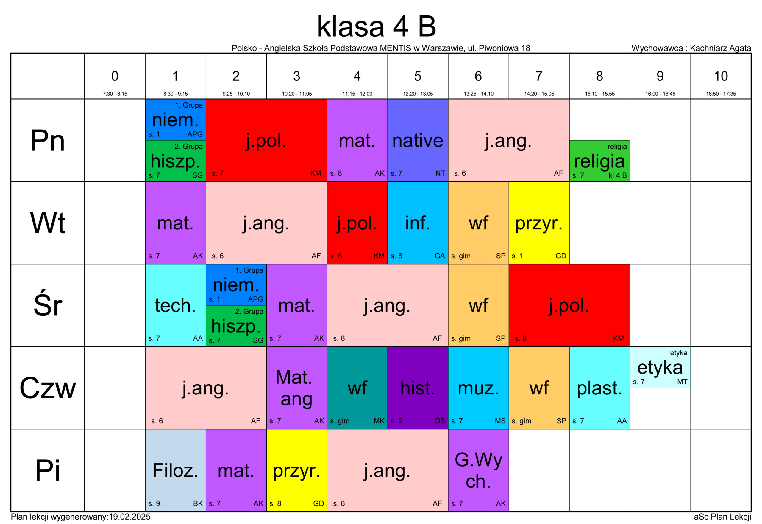 4B scaled - Plan lekcji