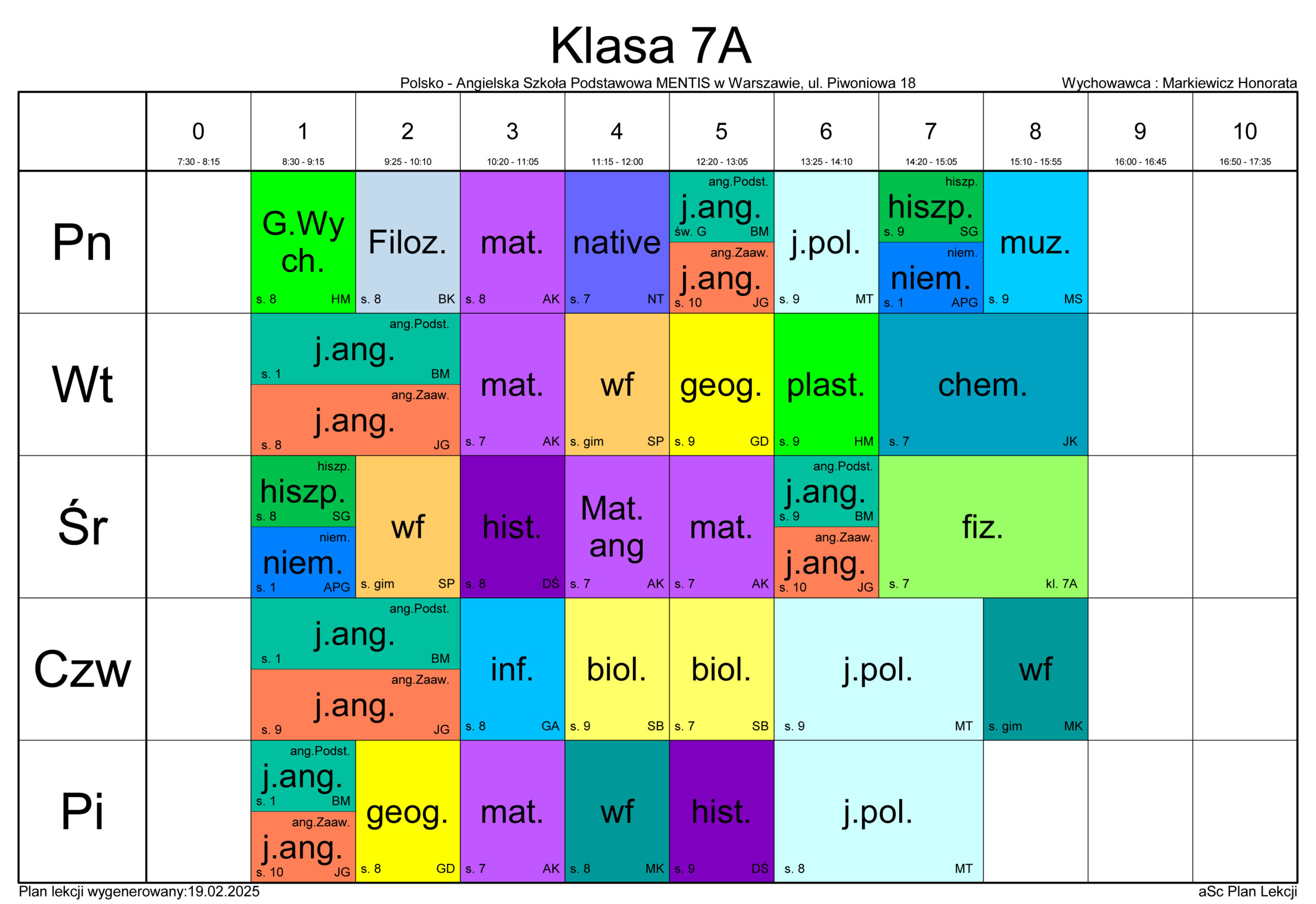 7A scaled - Plan lekcji